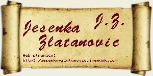 Jesenka Zlatanović vizit kartica